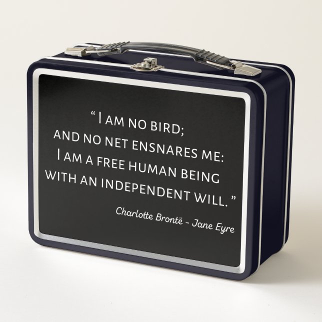 Jane Eyre Quote II - Classic Style Metal Lunch Box (Front)