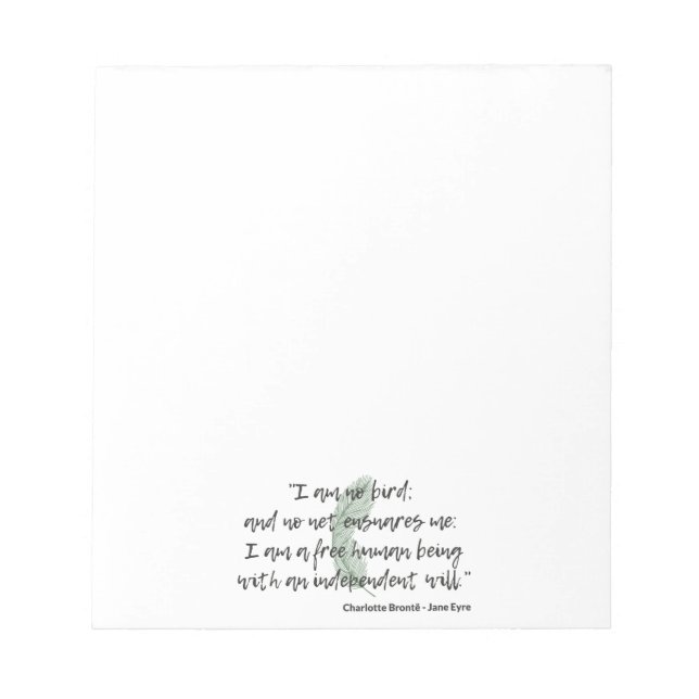 Jane Eyre Quote II Notepad (Front)