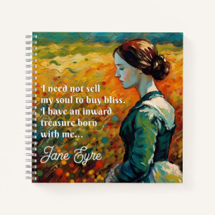 Jane Eyre Quote Monet Style Painting Notebook
