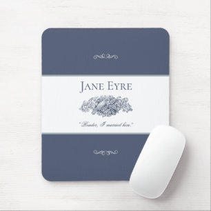 Jane Eyre - Reader I Married Him - Doves Dark Grey Mouse Pad
