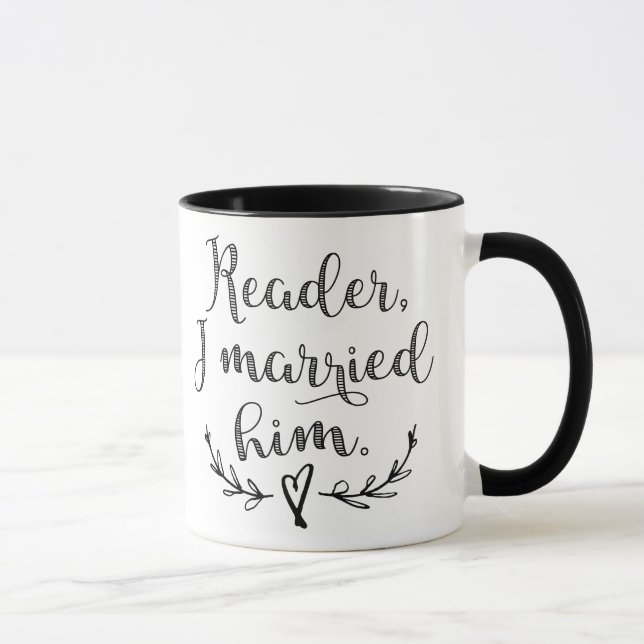 Jane Eyre Reader I Married Him Mug (Right)