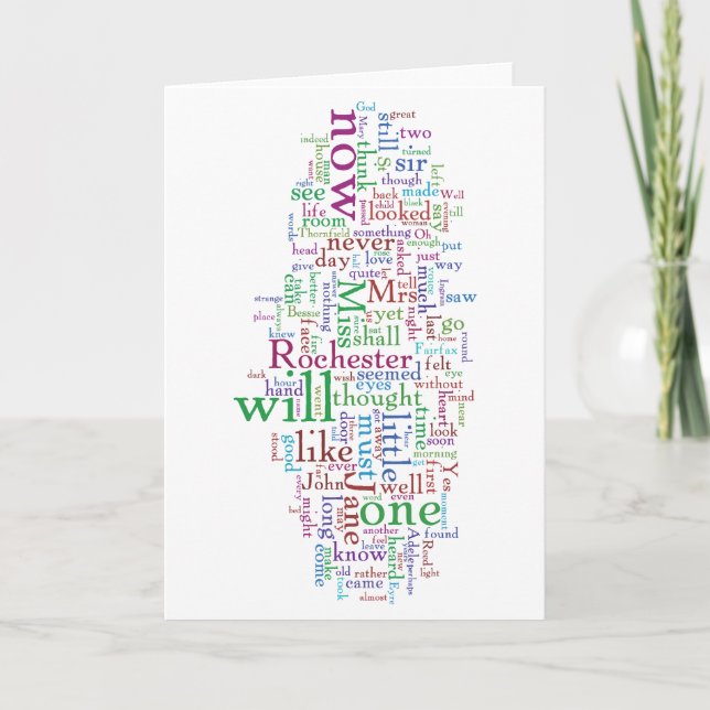Jane Eyre Word Cloud Card (Front)