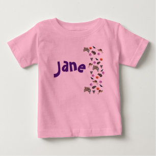 Jane, Name With Australian Wildlife,   Baby T-Shirt