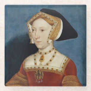 Jane Seymour - Hans Holbien the Younger - 1536 Glass Coaster