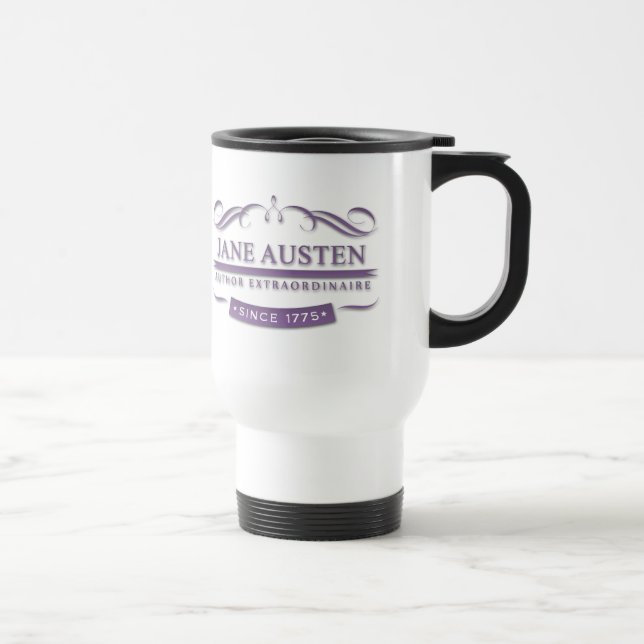 Janeite Jane Austen Author Extraordinaire 1775 Travel Mug (Right)