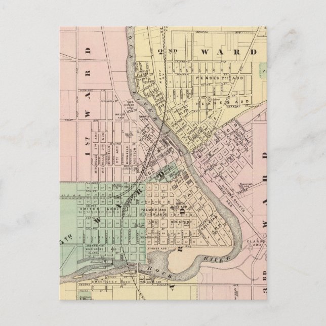 Janesville, county seat of Rock Co Postcard (Front)