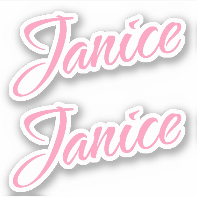 Janice Decorative Name in Pink x2 (Front)