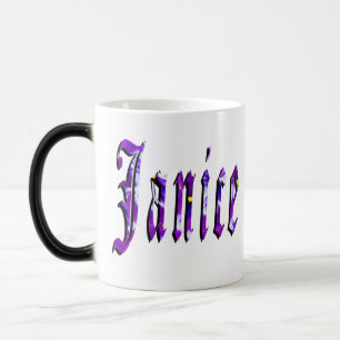 Janice Name Logo, Magic Mug