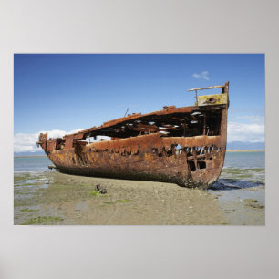 Janie Seddon Shipwreck, Motueka, Nelson Poster