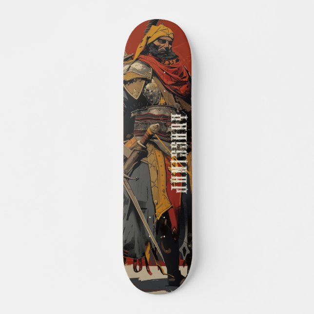 Janissary Warrior Illustration Skateboard (Front)