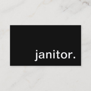 janitor. business card