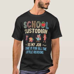 Janitor Cleaner School Custodian Cleaning Apprecia T-Shirt