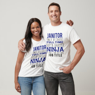 Janitor Ninja Humour  T-Shirt