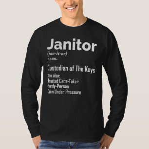 Janitor Noun Definition Facility Manager Craftsman T-Shirt