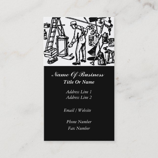 Janitorial Services Business Card (Front)