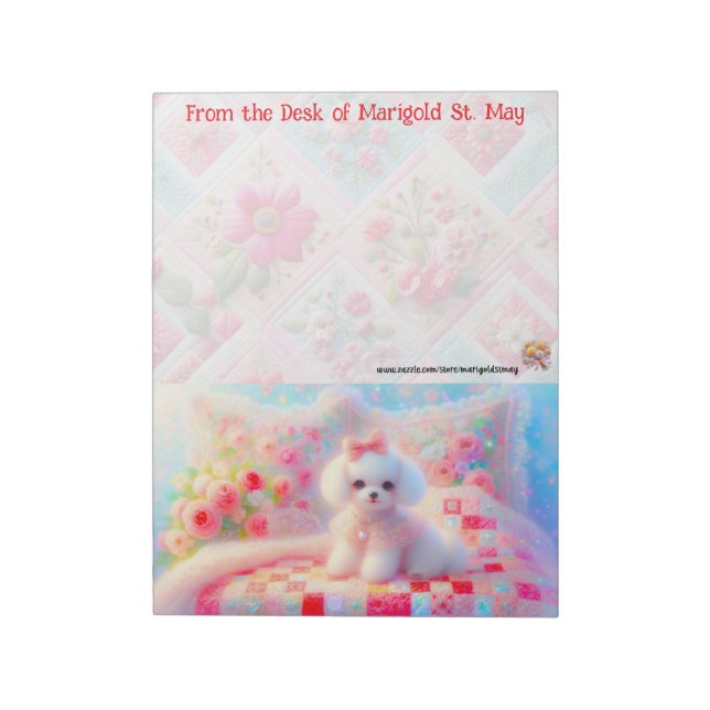 Jan's Poodle Notepad (Rotated)