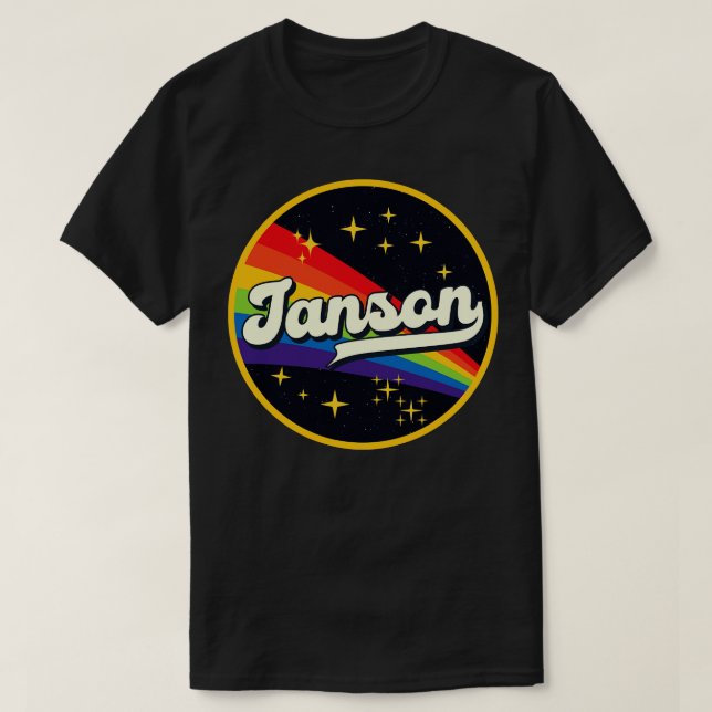 Janson Rainbow In Space Vintage Style T-Shirt (Design Front)