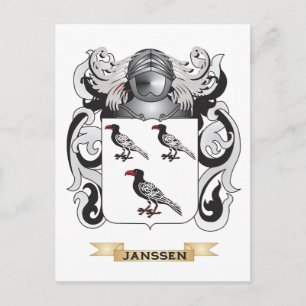 Janssen Coat of Arms (Family Crest) Postcard