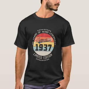 January 1937 85Th Yrs Old Birthday 85 Years Being T-Shirt