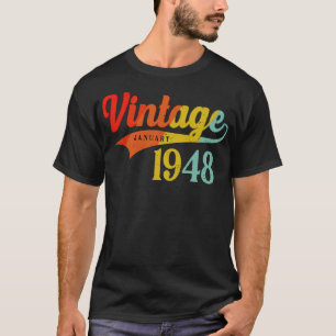 January 1948 Birthday Vintage January 1948 Awesome T-Shirt