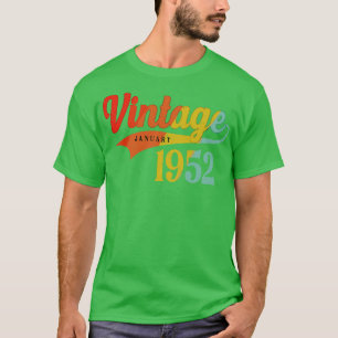 January 1952 Birthday Vintage January 1952 Awesome T-Shirt