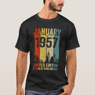 January 1957  66 Years Of Being Awesome T-Shirt
