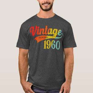 January 1960 Birthday Vintage January 1960 Awesome T-Shirt
