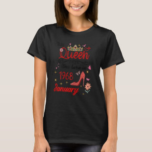 January 1968 Birthday This Queen Was Born In Janua T-Shirt