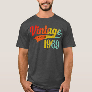 January 1969 Birthday Vintage January 1969 Awesome T-Shirt