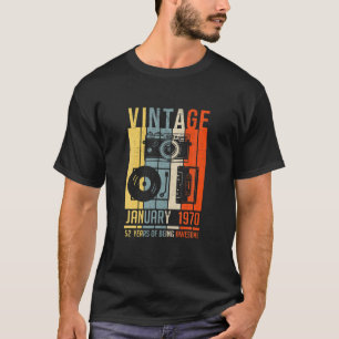 January 1970 52 Year Old 1970 Birthday Gift T-Shirt