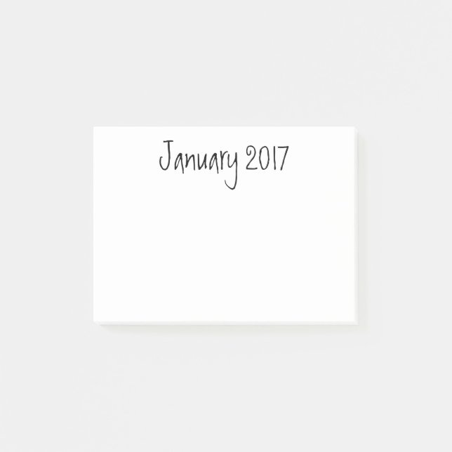 January 2017, Happy New Year, Post it notes (Front)
