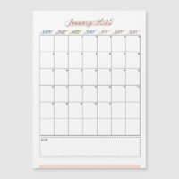 January 2025 Magnetic Calendar