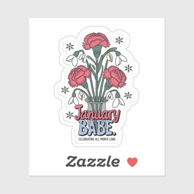 January babe celebrating all month birth flower (Sheet)