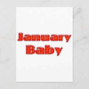 January Baby Postcard