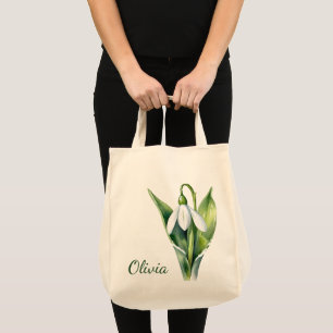 January birth flower gifts White snowdrop flower Tote Bag