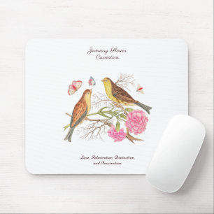 January Birth Month Flower Birthday Gift Mouse Pad