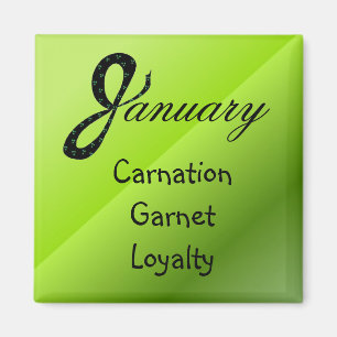 January Birthday Meaning Magnet