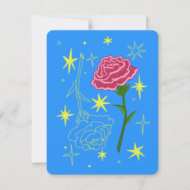 January Birthday Month Card (Carnation) (Front)