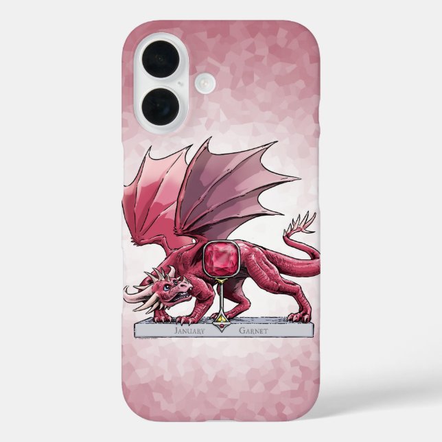 January Birthstone Dragon - Garnet Case-Mate iPhon Case-Mate iPhone Case (Back)