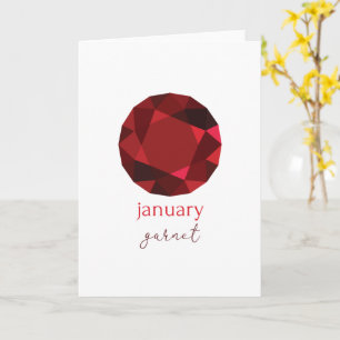 January Birthstone Garnet Card