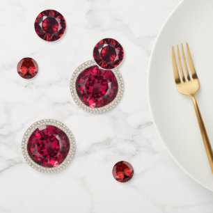 January Birthstone Garnett Table Confetti