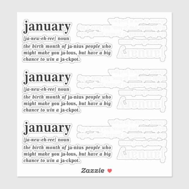 January Definition Birthday (Sheet)