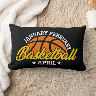 January February Basketball April Cool Player Lumbar Cushion