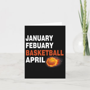 January February Bysketbyll April College Fun Bysk Card