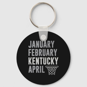 January February Kentucky April Sketll Funny Key Ring