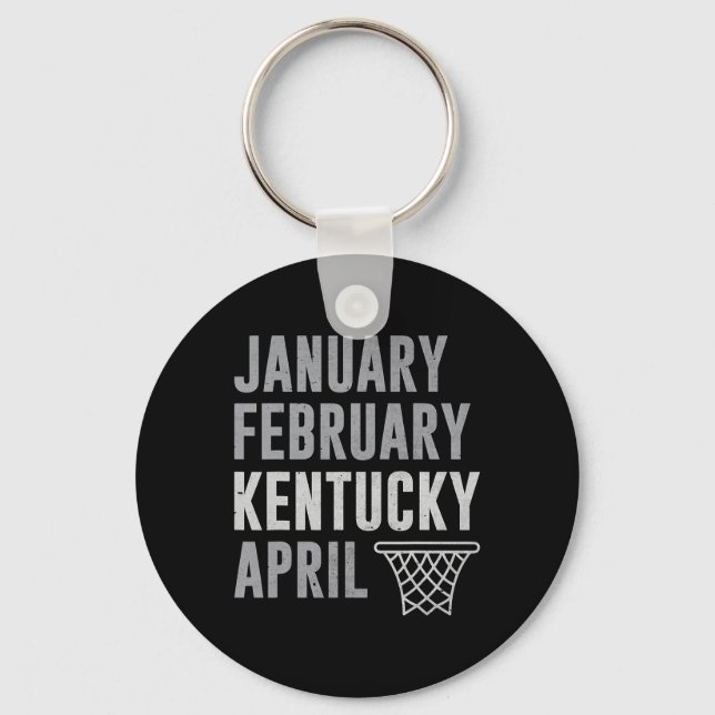 January February Kentucky April Sketll Funny  Key Ring (Front)