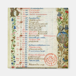 January; figures eating and drinking magnet