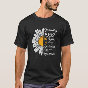 January Girls 1952 70Th Birthday Gifts 70 Years Ol T-Shirt
