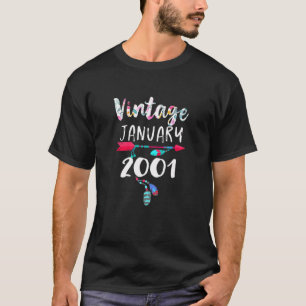 January Girls 21St Years Old Birthday Made In 2001 T-Shirt