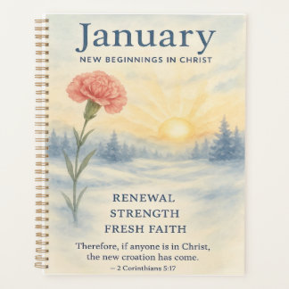 January Renewal Peaceful Landscape Inspirational  Planner